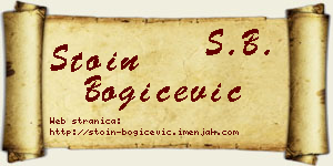 Stoin Bogičević vizit kartica